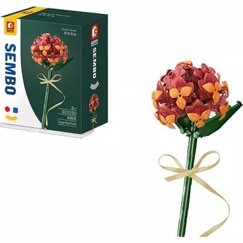 Конструктор пластиковый Sembo Лунхуа, красный / оранжевый