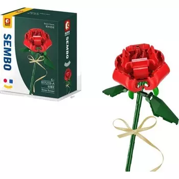 Конструктор пластиковый Sembo Роза, 105 деталей