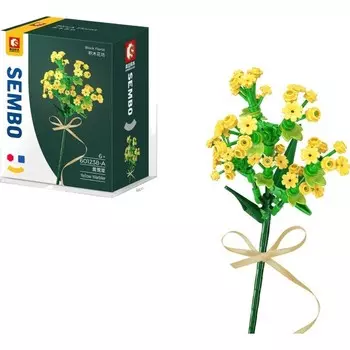 Конструктор пластиковый Sembo Тюльпан, желтый