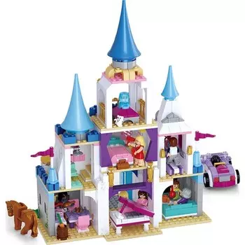 Конструктор пластиковый Sluban Большой сапфировый замок, 815 деталей