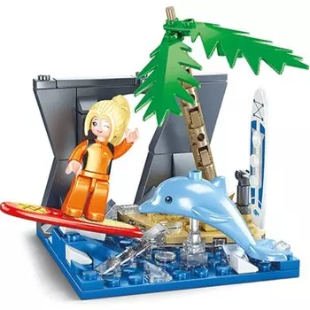 Конструктор пластиковый Sluban Mini Handcraft Серфинг, 101 деталей