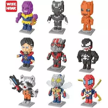 Конструктор пластиковый Tcherchi Avengers Фигурки супергероев, 9 штук