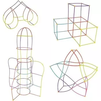 Конструктор пластиковый Telmba 4D, 350 деталей