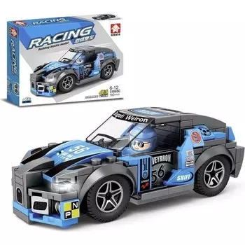 Конструктор пластиковый Toysfun Машинка, синий