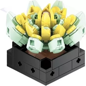 Конструктор пластиковый Ty7I Цветок, желтый