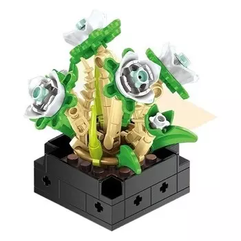 Конструктор пластиковый Ty7I Цветы в черном горшке