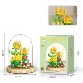 Конструктор пластиковый Ty7I Цветы в колбе, 1175 деталей