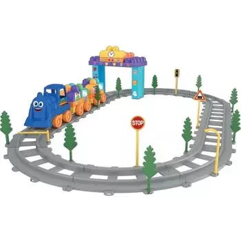 Конструктор пластиковый Uar Oyuncak Поезд с дорогой