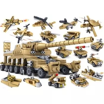 Конструктор пластиковый Vshop Супертанк 16 в 1