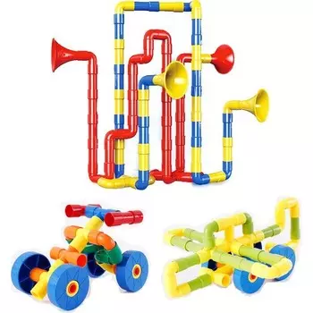 Конструктор пластиковый в виде трубочек Onshine, 108 деталей