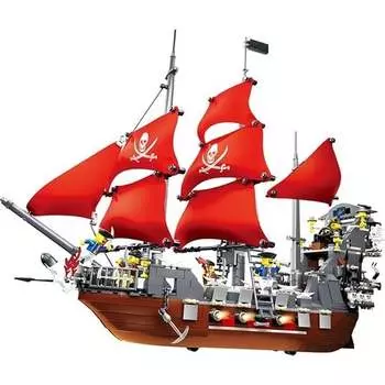 Конструктор пластиковый Wange Карибский пиратский корабль, 1123 детали