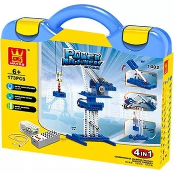 Конструктор пластиковый Wange Кран для тяжелой промышленности, 173 детали