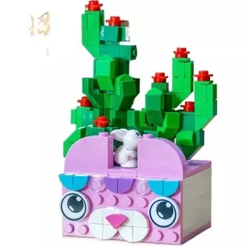 Конструктор пластиковый Xavier Кактус в вазе, 200 деталей