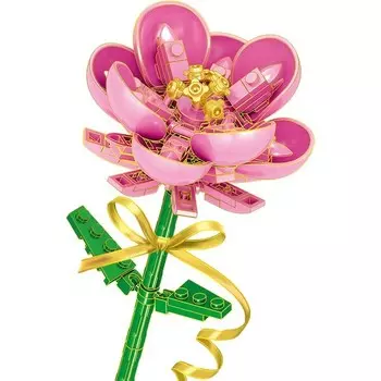 Конструктор пластиковый Zhegao Розовый цветок