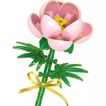 Конструктор пластиковый Zhegao Series Garden Роза розовая