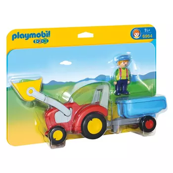 Конструктор Playmobil 1.2.3 Tractor with Trailer