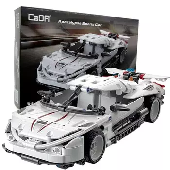 Конструкторы CaDA Автомобиль 26 см Спортивный автомобиль Апокалипсис с откатным механизмом Автогонщик 368 элементов