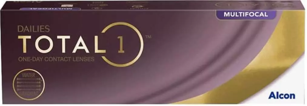 Контактные линзы +02.50 Low, 30 шт. Dailies, Total-1, бесцветный