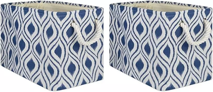 Контейнер DII из полиэстера с ручками, контейнер для хранения икат, большой, французский синий (2 шт. в упаковке), French Blue