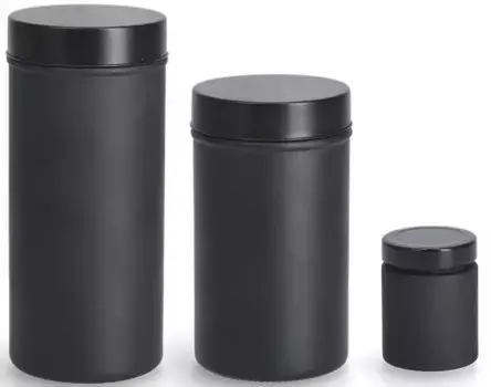 Контейнер для хранения Zeller Present, (набор, 3 шт.), с возможностью надписи 10х22,5х10 см, черный