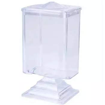 Контейнер для косметических подушечек на элегантной квадратной гладкой ножке., AllePaznokcie