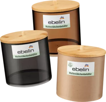 Контейнер для ватных палочек с бамбуковой крышкой 1 шт. ebelin