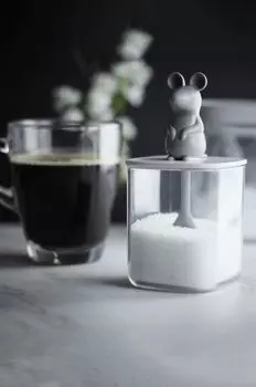 Контейнер с крышкой для счастливой мыши Qualy, мультиколор