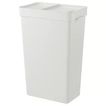 Контейнер с крышкой, светло-серый, 35 л, HLLBAR IKEA