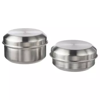 Контейнеры для закусок, комплект из 2 шт., нержавеющая сталь, LTTUGGAD IKEA
