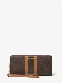 Континентальный браслет с полосками и логотипом Michael Kors, коричневый
