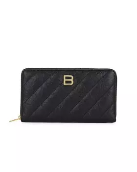 Континентальный кошелек Crush Balenciaga, черный