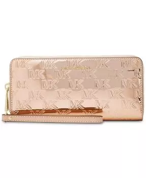 Континентальный кошелек для путешествий с логотипом Michael Kors, цвет Rose Gold