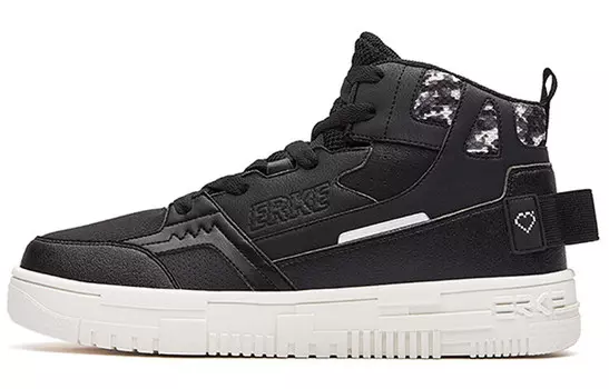 Контрактные скейтбордные кеды мужские высокие черный/белый Erke