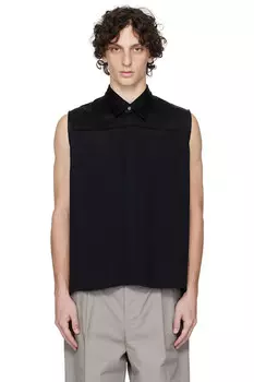 Контрастная безрукавка Ami Paris, черный