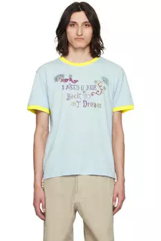 Контрастная футболка Bluemarble, синий