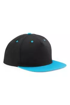 Контрастная кепка Snapback с 5 панелями (2 шт. в упаковке) Beechfield, черный