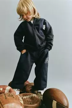 Контрастная куртка ZARA, темно-синий