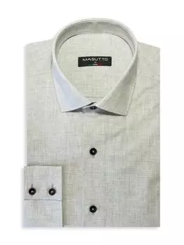 Контрастная спортивная рубашка классического кроя Florence Masutto, серый