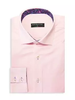 Контрастная спортивная рубашка классического кроя Francisco Masutto, розовый
