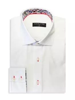 Контрастная спортивная рубашка Luna Classic Fit Masutto, белый