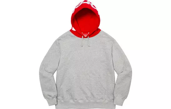 Контрастная толстовка с капюшоном Week 2 FW21, белая Supreme, фиолетовый