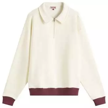 Контрастная толстовка с застежкой-молнией на четверть длины Dubbleware, экрю