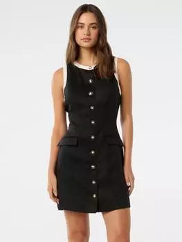 Контрастное мини-платье-сорочка montana Forever New, цвет Black/Porcelain