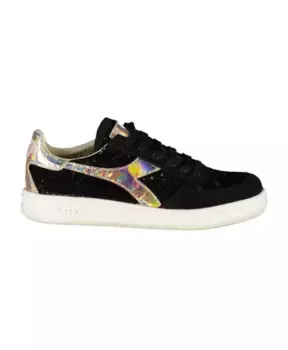 Контрастные кроссовки на шнуровке Diadora, черный