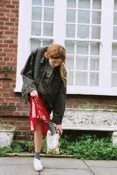 Контрастные кроссовки ZARA, экрю белый