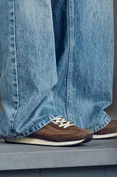 Контрастные кроссовки ZARA, коричневый