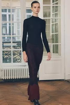 Контрастные кружевные брюки ZARA, хаки