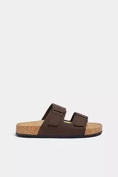 Контрастные сандалии Pull&Bear, темно-бордовый