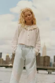 Контрастные технические брюки - sea ny ZARA, цвет морской волны