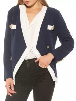 Контрастный блейзер Alexia Admor с длинными рукавами emele, camel